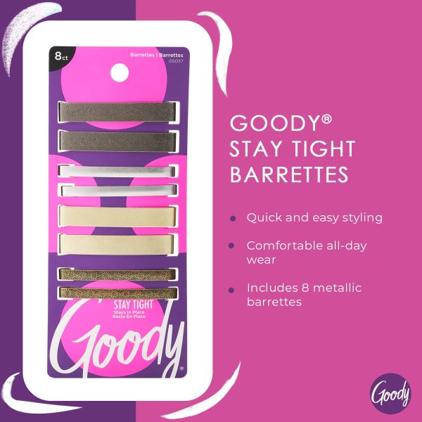 Goody Stay Tight Hair Barrettes for Women-2