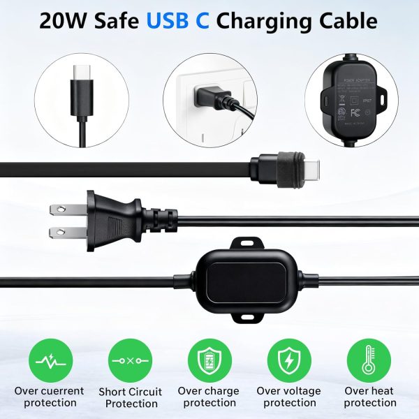 Ring Camera Power Cable ALERTCAM USBC 25ft-3