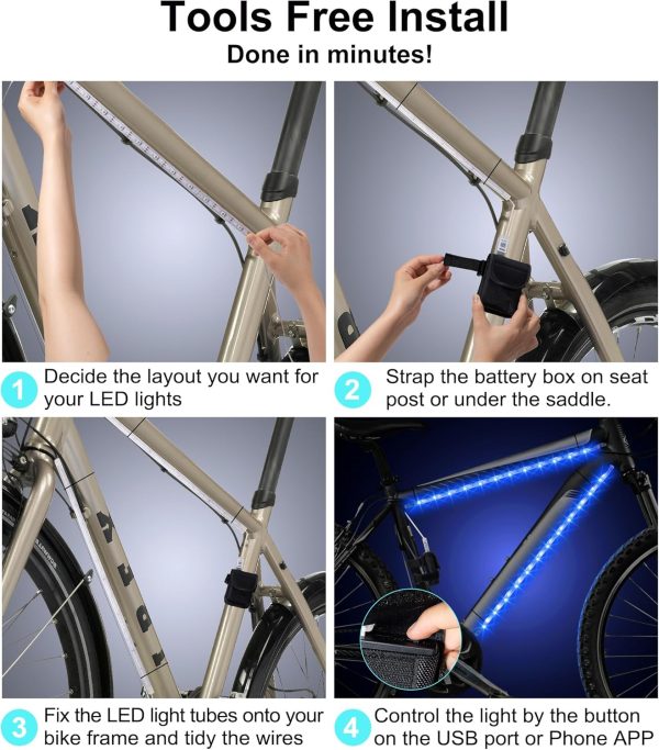 Martronic RGB Bike Frame Light Bars-5
