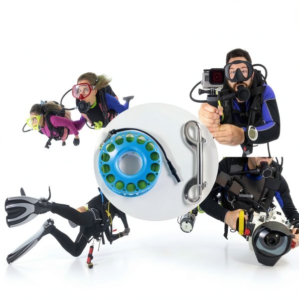 YUNNLEZT Blue Aluminum Scuba Diving Reel-6