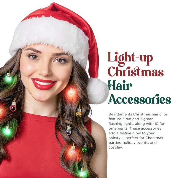 Beardaments Light-Up Christmas Hair Accessories for Women-1