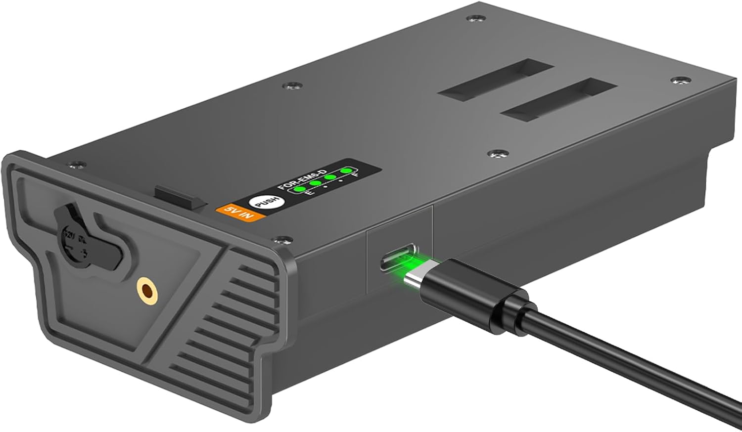 Artman Reveal battery pack attached to a trail camera in a forest setting