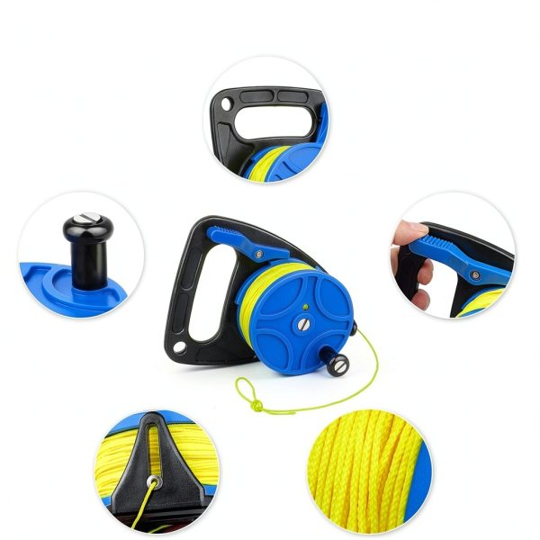 Pluzluce Diving Reel Blue 270ft Nylon Manual-5
