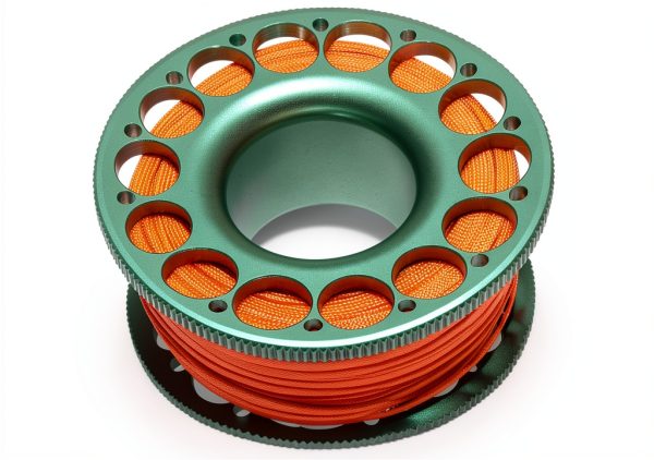 DiveTec Diving Reel Aluminum Manual Green 98ft Line for-2