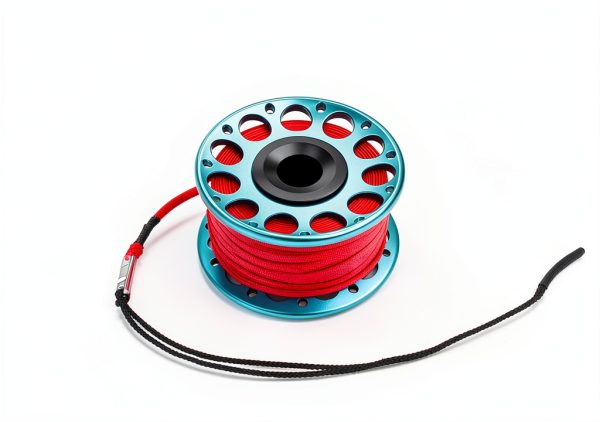 Pluzluce Diving Reel 100ft Aluminum Spool Blue Color-5