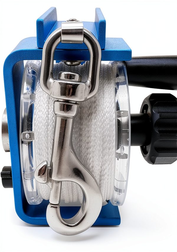 Saekodive Dive Reel AR-14 150ft Blue Metal Wall‑Mount Manual Reel-4