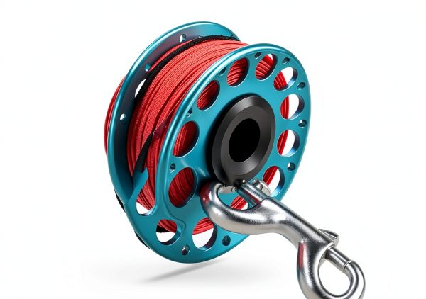 Pluzluce Diving Reel 100ft Aluminum Spool Blue Color-1