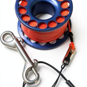 DiveTec Diving Reel LJ-78ZL-VFJK Purple Aluminum 98ft Line Small Size-0