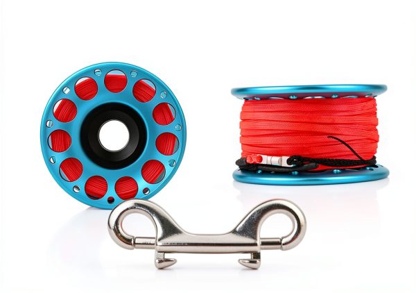 Pluzluce Diving Reel 100ft Aluminum Spool Blue Color-6
