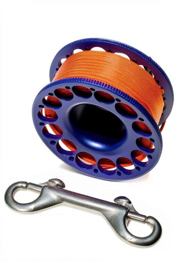 DiveTec Diving Reel LJ-78ZL-VFJK Purple Aluminum 98ft Line Small Size-4