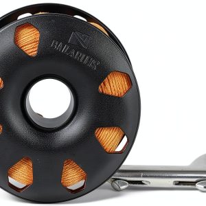Dive Rite Finger Reel Scuba Diving Spool 60/120in Brass Clip Orange-0