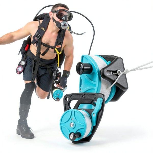 Diving Reel Pecihiko vdf-1 Black Reel with White Line 150ft-4