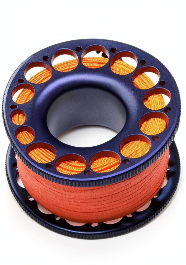 DiveTec Diving Reel LJ-78ZL-VFJK Purple Aluminum 98ft Line Small Size-3
