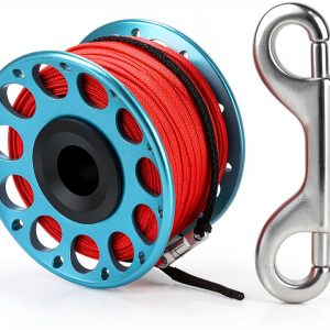 Pluzluce Diving Reel 100ft Aluminum Spool Blue Color-0