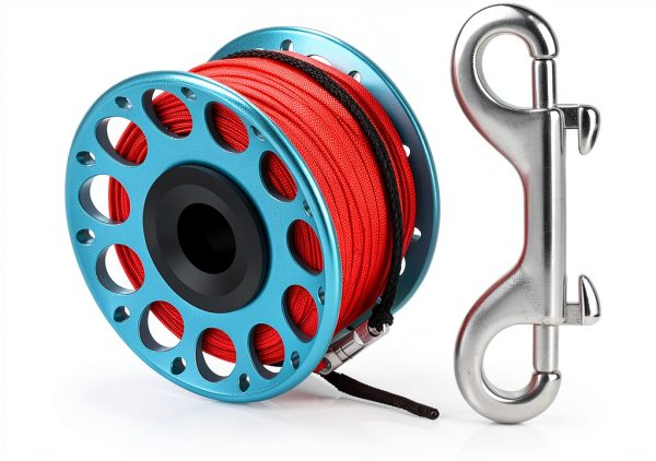 Pluzluce Diving Reel 100ft Aluminum Spool Blue Color-0