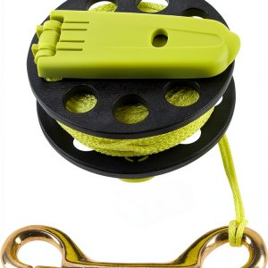 Trident DF58 Diving Reel Large 160' Line Black Yellow ABS Handheld-0
