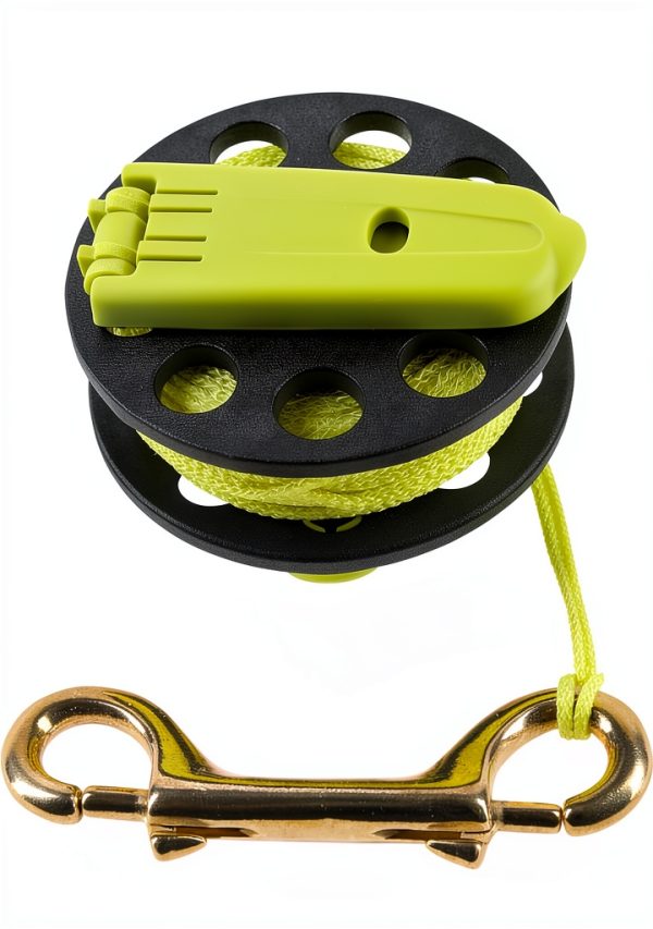 Trident DF58 Diving Reel Large 160' Line Black Yellow ABS Handheld-0