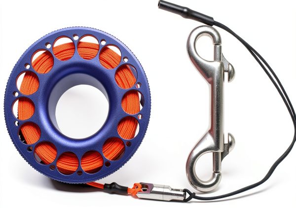 DiveTec Diving Reel LJ-78ZL-VFJK Purple Aluminum 98ft Line Small Size-1
