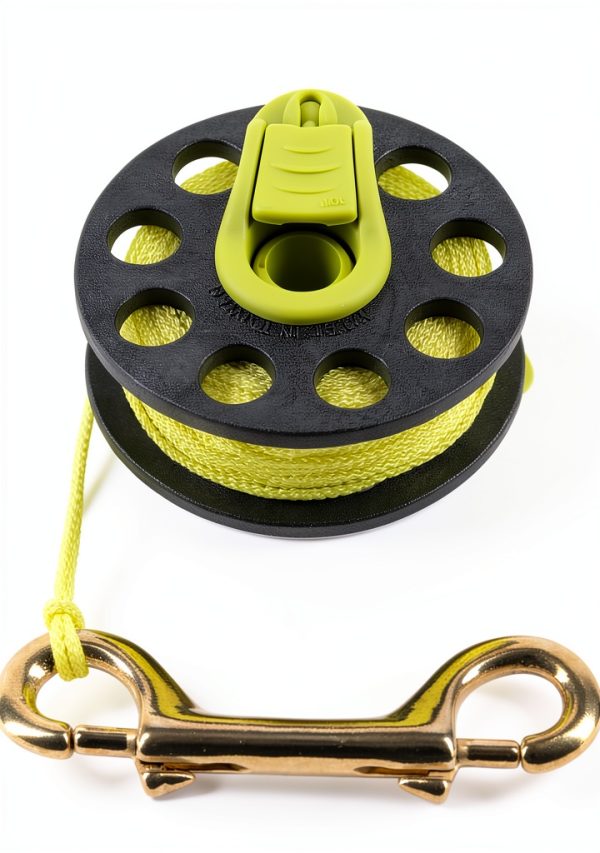 Trident DF58 Diving Reel Large 160' Line Black Yellow ABS Handheld-1