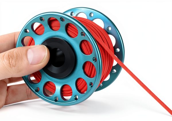 Pluzluce Diving Reel 100ft Aluminum Spool Blue Color-2