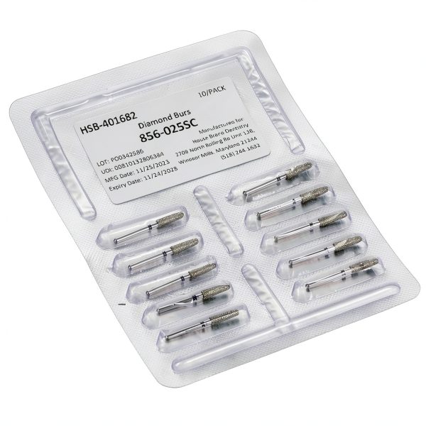 HSB FG 856-025SC Round End Taper Coarse Diamond Burs – House Brand-0