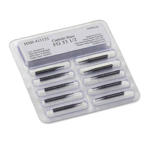 Inverted Cone Carbide Burs HSB FG #33 1/2 10 Pack House Dentistry-0