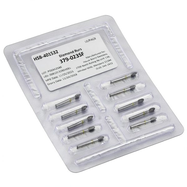 FG Football Super Fine Grit Diamond Burs House Brand Dentistry 10pcs-0
