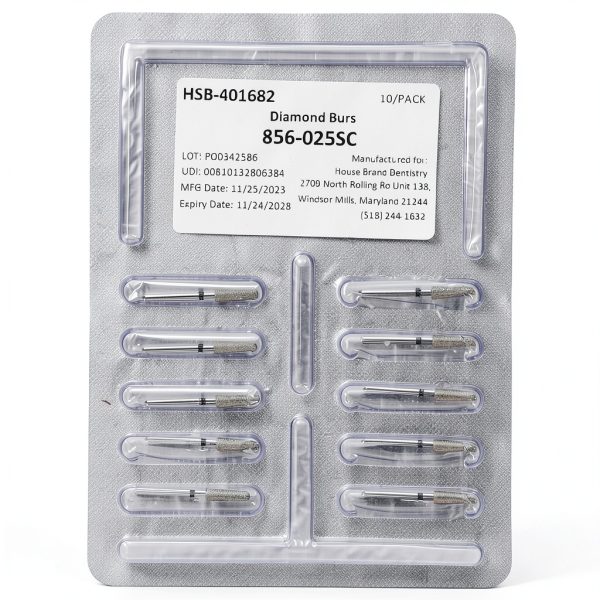 HSB FG 856-025SC Round End Taper Coarse Diamond Burs – House Brand-1