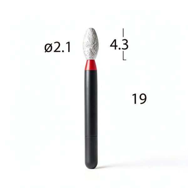 OSUNG Egg Fine Grit Diamond Bur 2.1 mm, 5-Pack Dental Burs-1