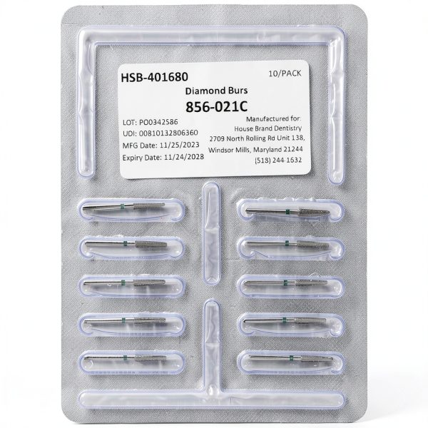 HSB FG 856-021C round end taper diamond burs 10 House Dentistry-1