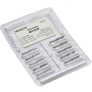 Flame Fine Grit Diamond Burs 863-012F 10 Pack House Brand Dentistry-0