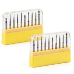 Diamond Burs FG High Speed Drill Polishing Kit Kouyot 2 Boxes-0