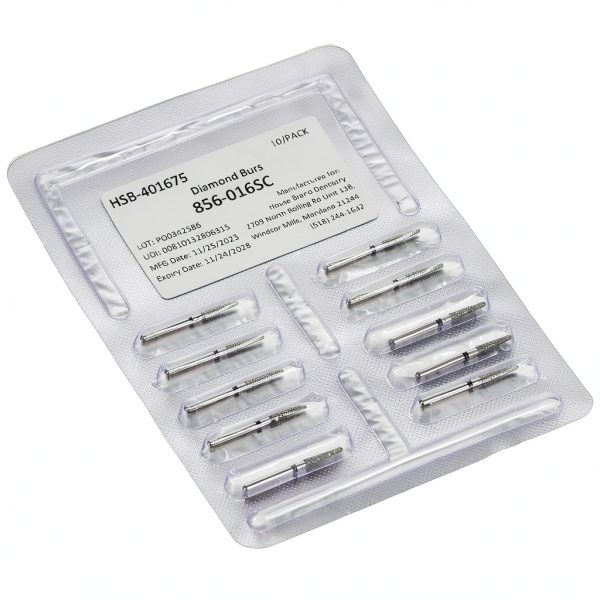 Diamond Burs 10/Pk Round End Taper Coarse Grit House Brand Dentistry-0