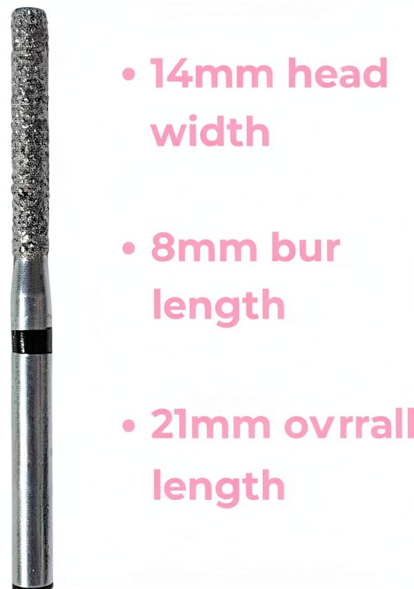 Diamond Burs Spark 837-014 FG Coarse Flat End Cylinder Pack of 10-3