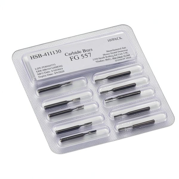 HSB FG #557 Crosscut Carbide Burs 10 Pack House Brand Dentistry-0