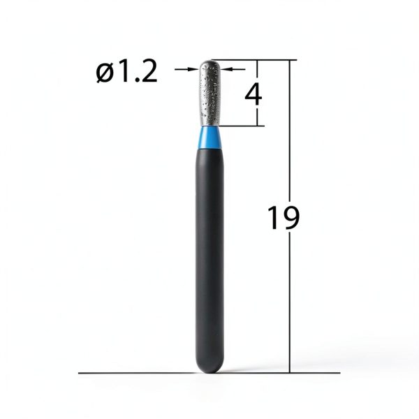 OSUNG Pear Diamond Bur 1.2mm Medium Grit - 5 Pack Dental Burs-1