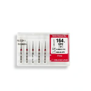 OSUNG Conical Pointed Fine Grit Diamond Bur 1.2mm Slender Pack of 5-0
