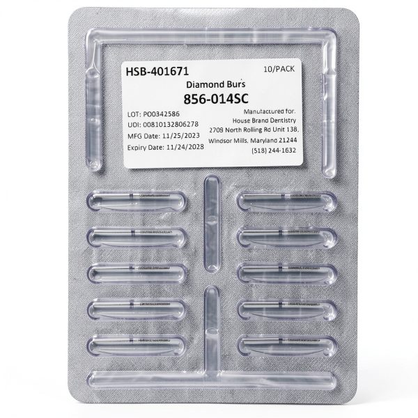 FG 856-014SC End Taper Super Coarse Diamond Burs 10pcs House Brand-1